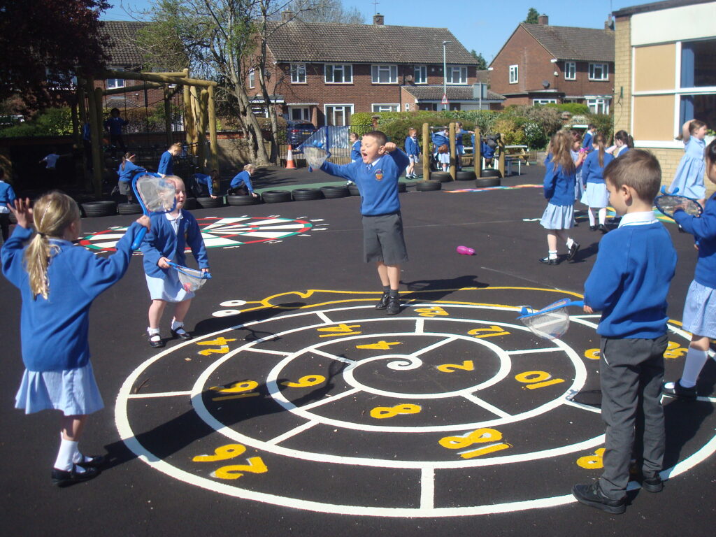 Enjoying-our-great-new-playground-markings-